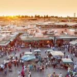 Authentic street food vs restaurant dining in Morocco experience in Marrakech Medina.