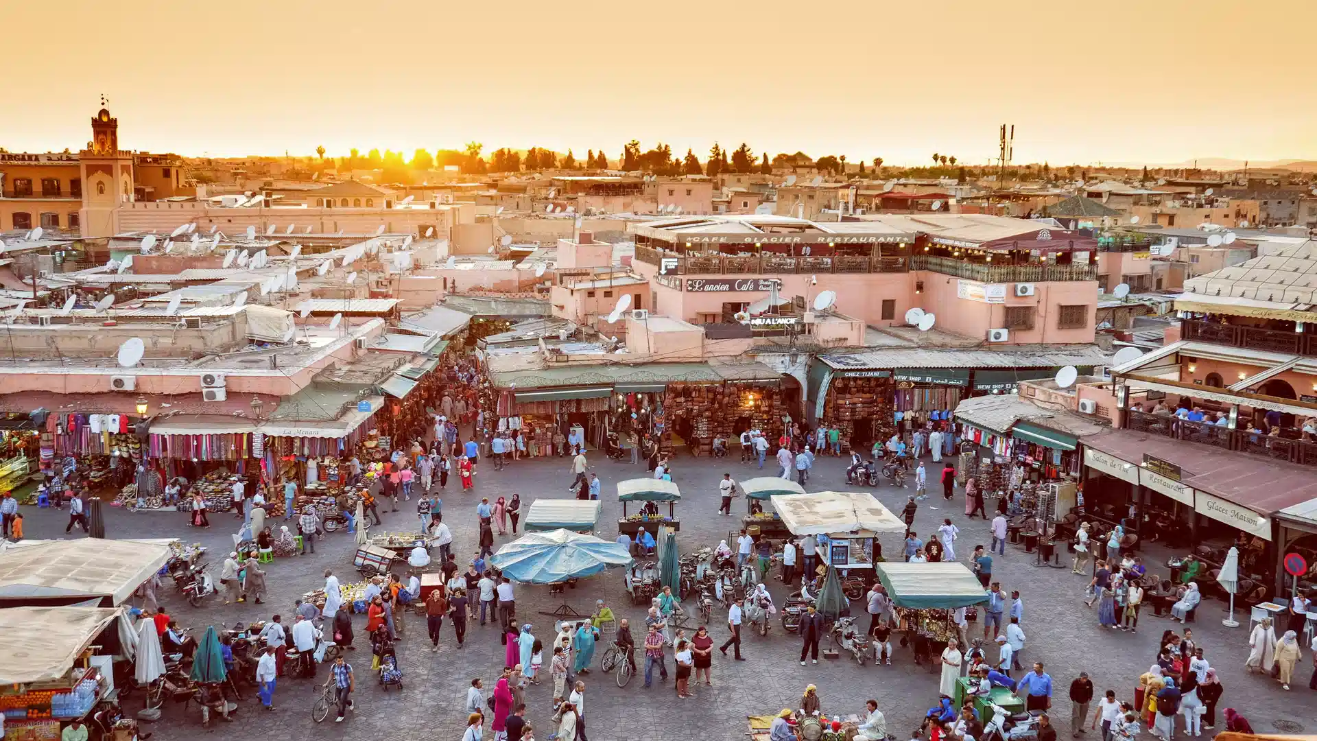 Authentic street food vs restaurant dining in Morocco experience in Marrakech Medina.