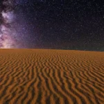 Stargazing in Morocco - beautiful milky way over the Erg Chebbi Dunes of Merzouga